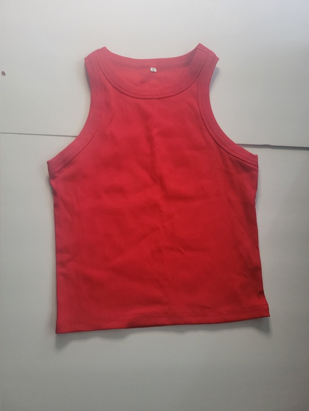 Classic Ribbed Tank Top - Red